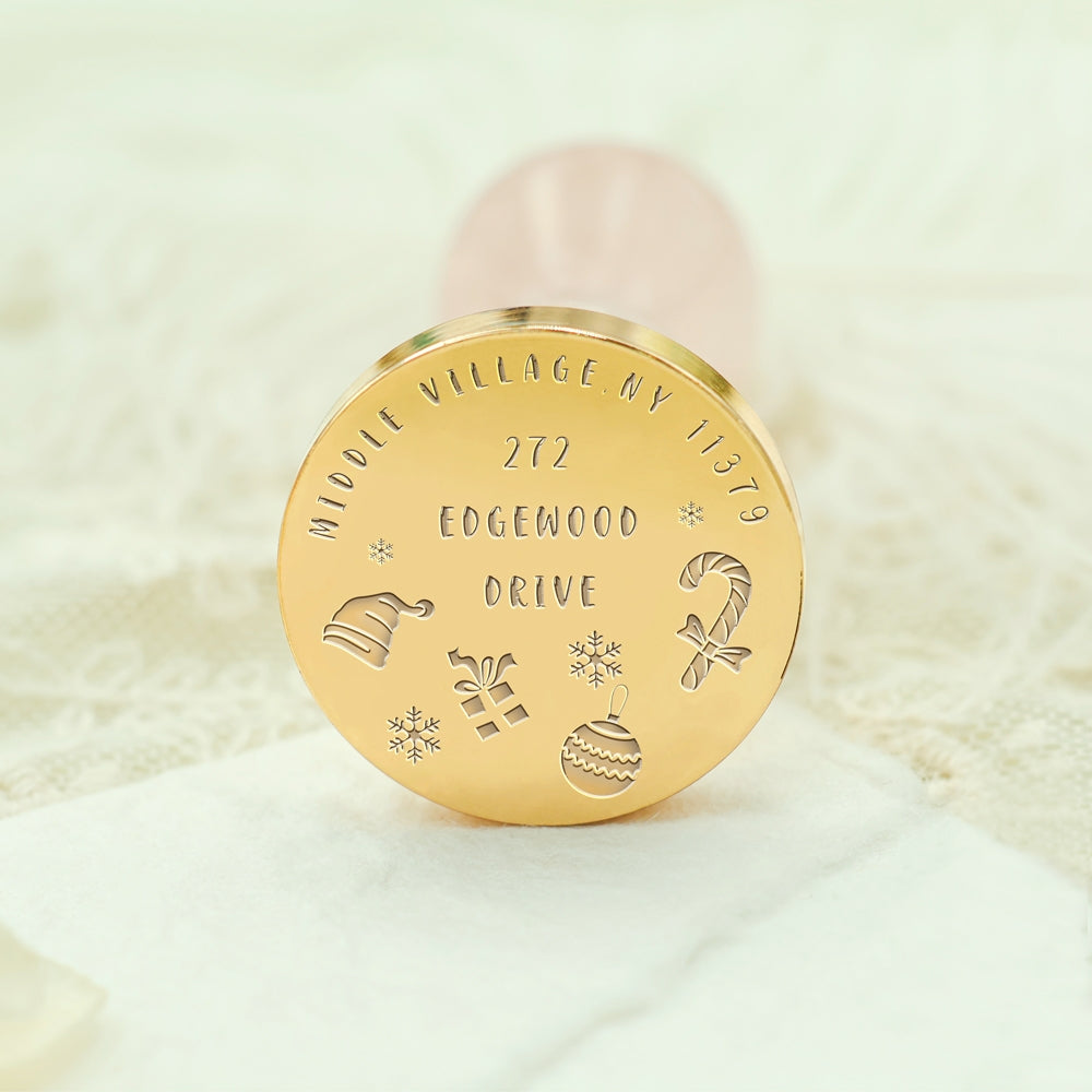 Christmas Deers Custom Address Wax Seal Stamp-7 Custom-Name-Wax-Seal-Stamp-(27-Designs)3