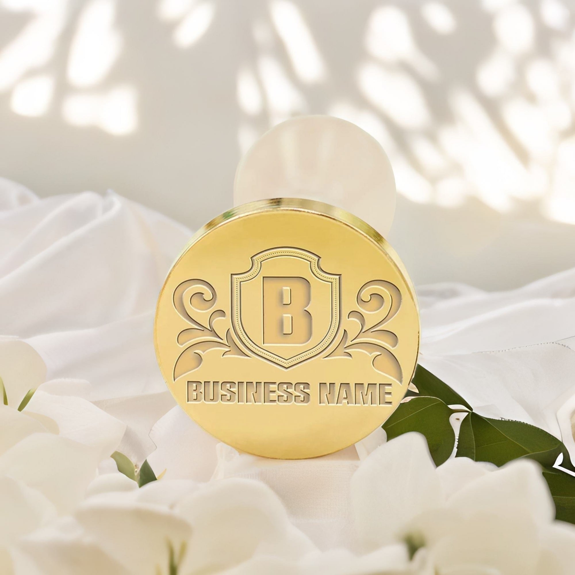 Custom Crest Wax Seal Stamps with Family, Business Logos - No.9