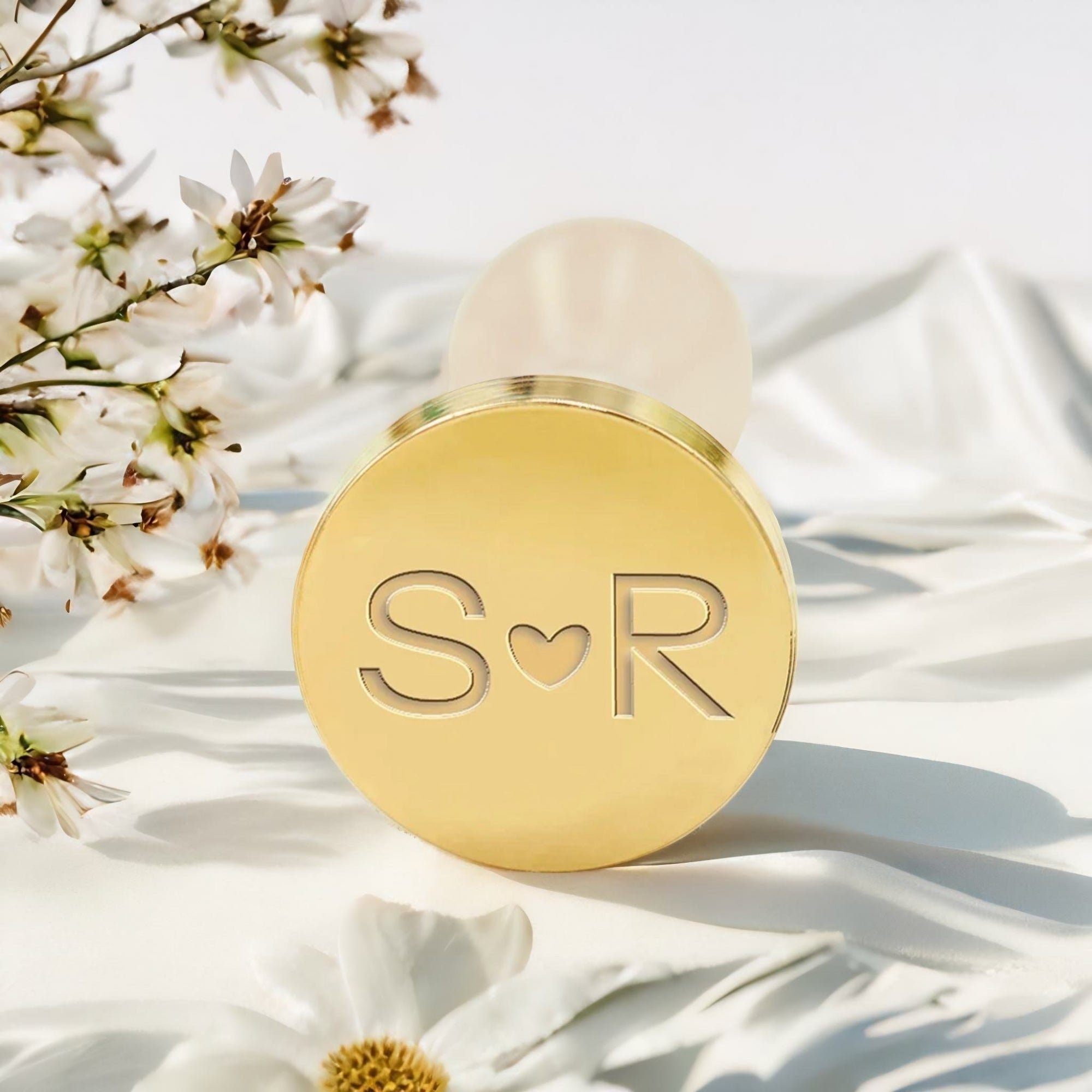 Minimalist Monogram Custom Wedding Wax Seal Stamp - No.2